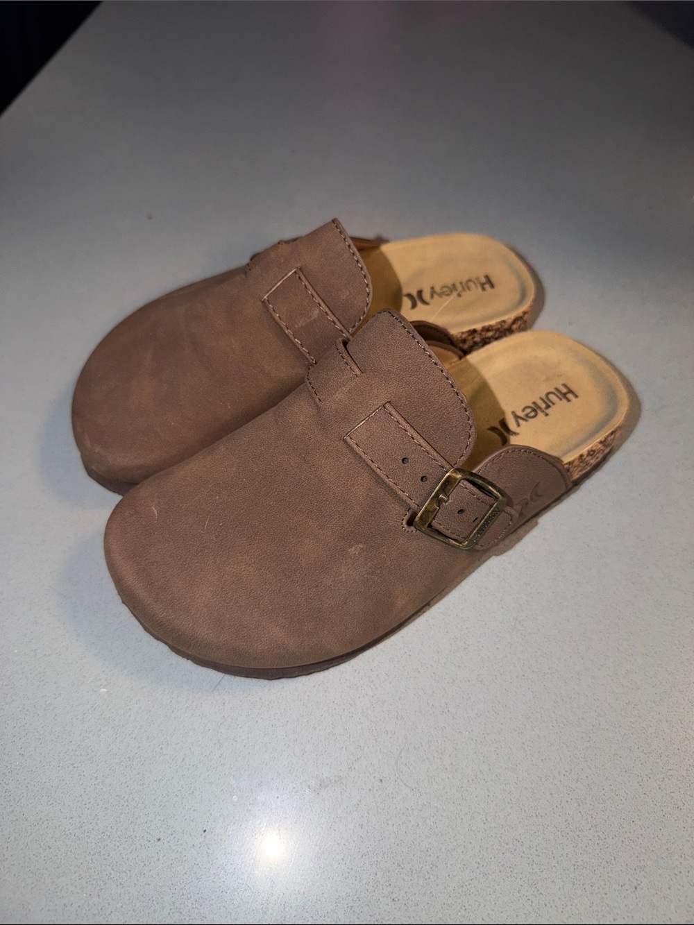 Hurley Kids Brown Slip-On Clog with Buckle Accent